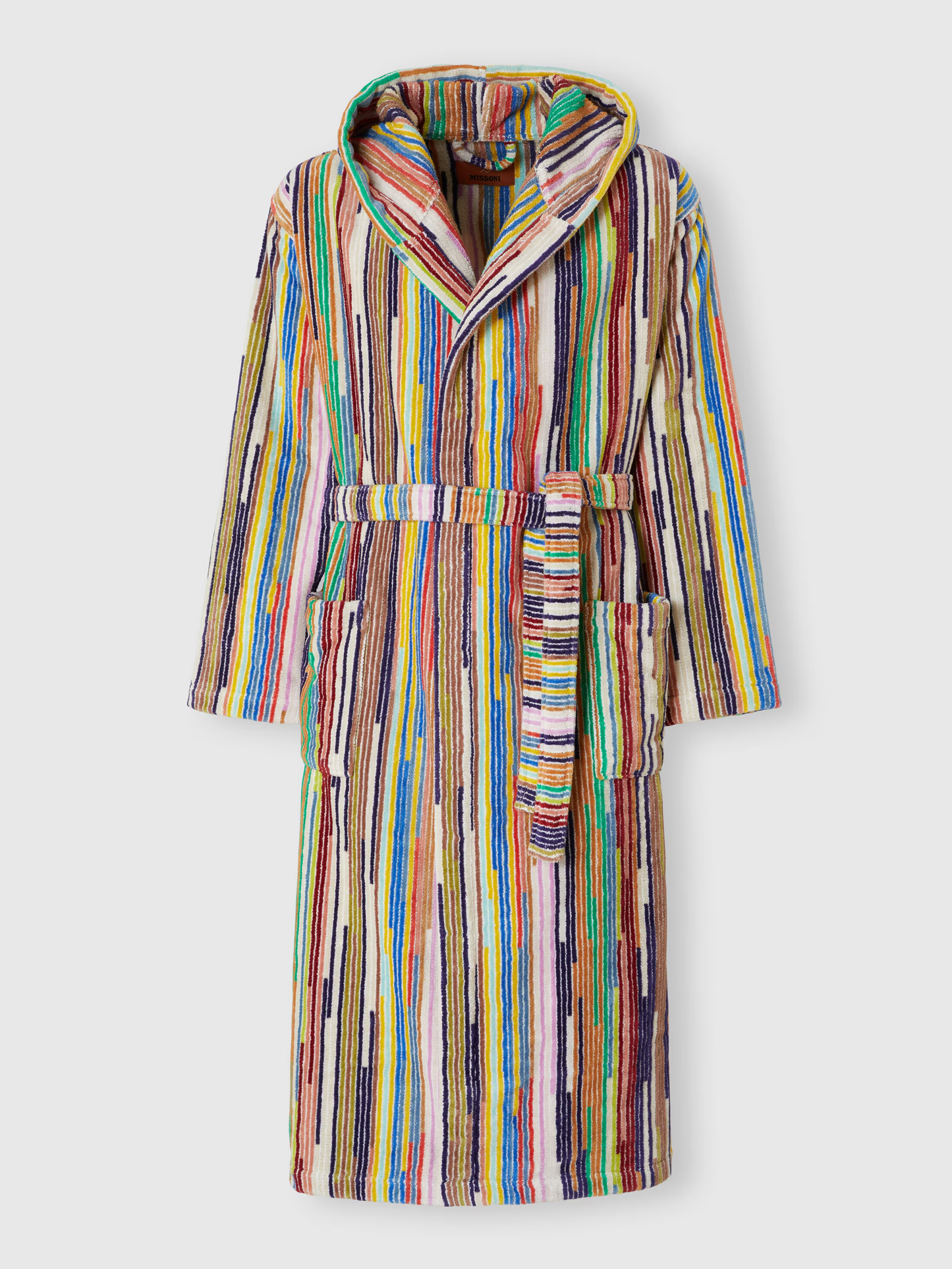 Melody bathrobe with vertical stripes
