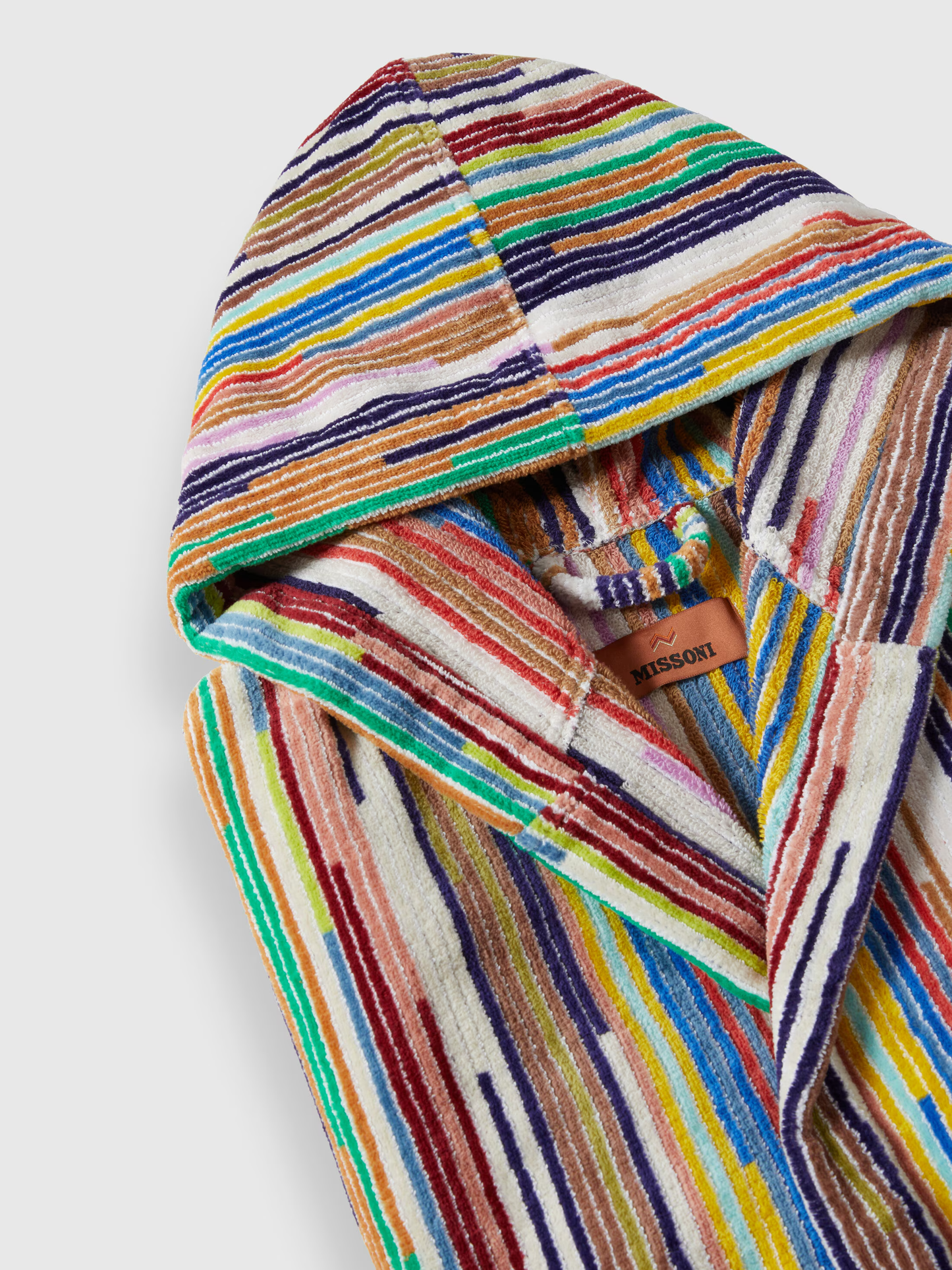 Melody bathrobe with vertical stripes