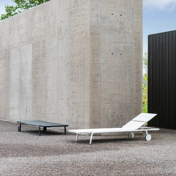 Sun lounger aluminium eucalyptus green - August
