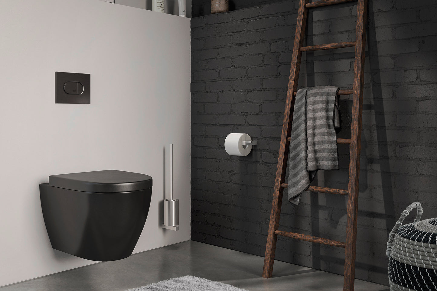 Carvo - toilet brush wall