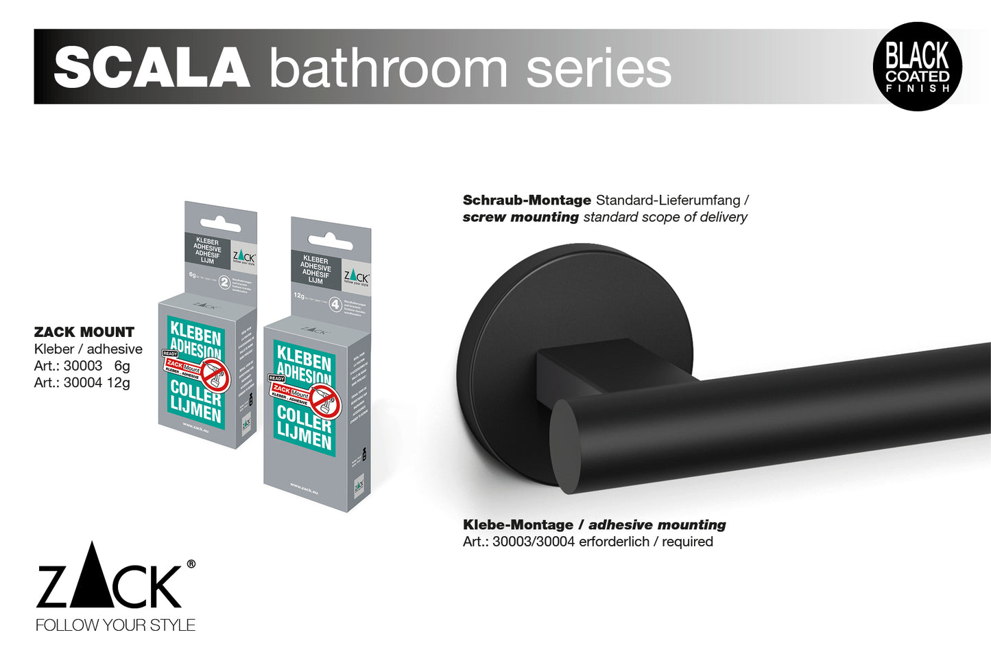Scala - toilet brush - black