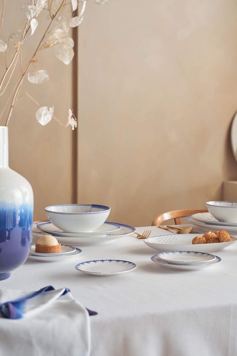 Pastry Plate Pip & The Blue Bird - White 12,60 cm (Set 4 Pieces)