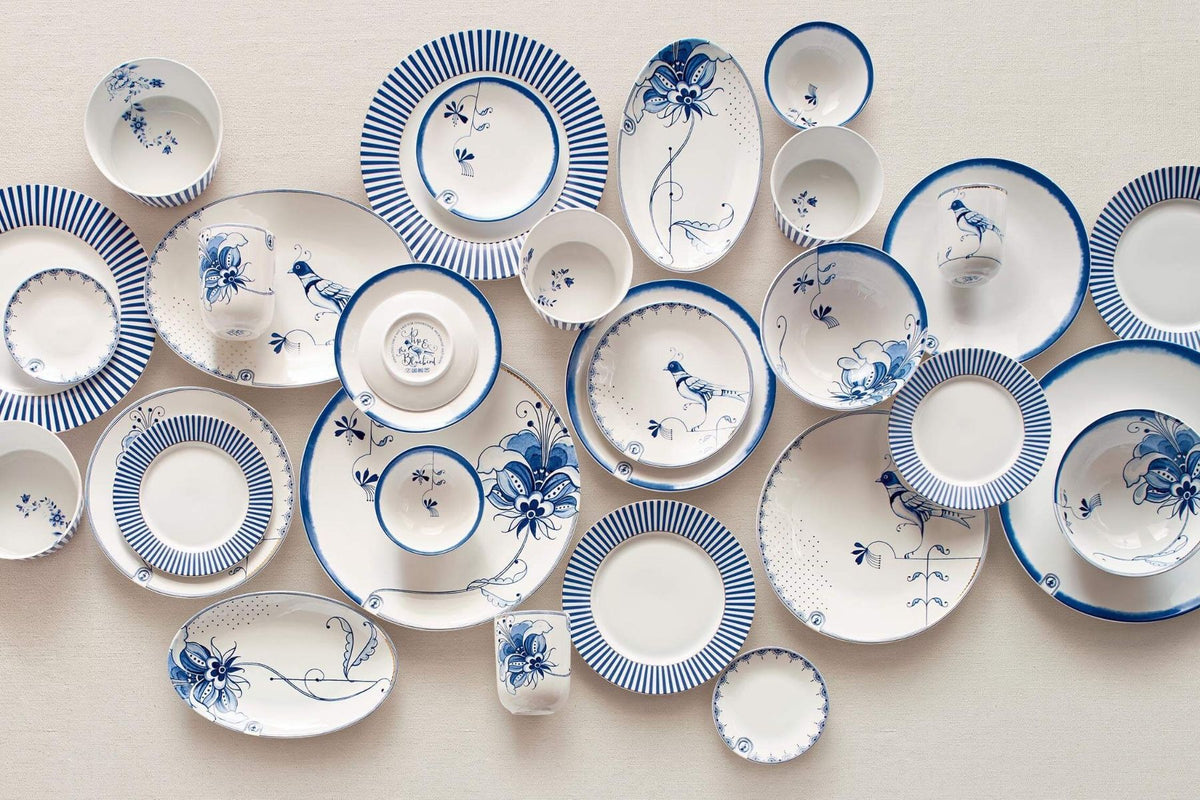 Bowl Pip & The Blue Bird White 15 cm  (Set 4 Pieces)