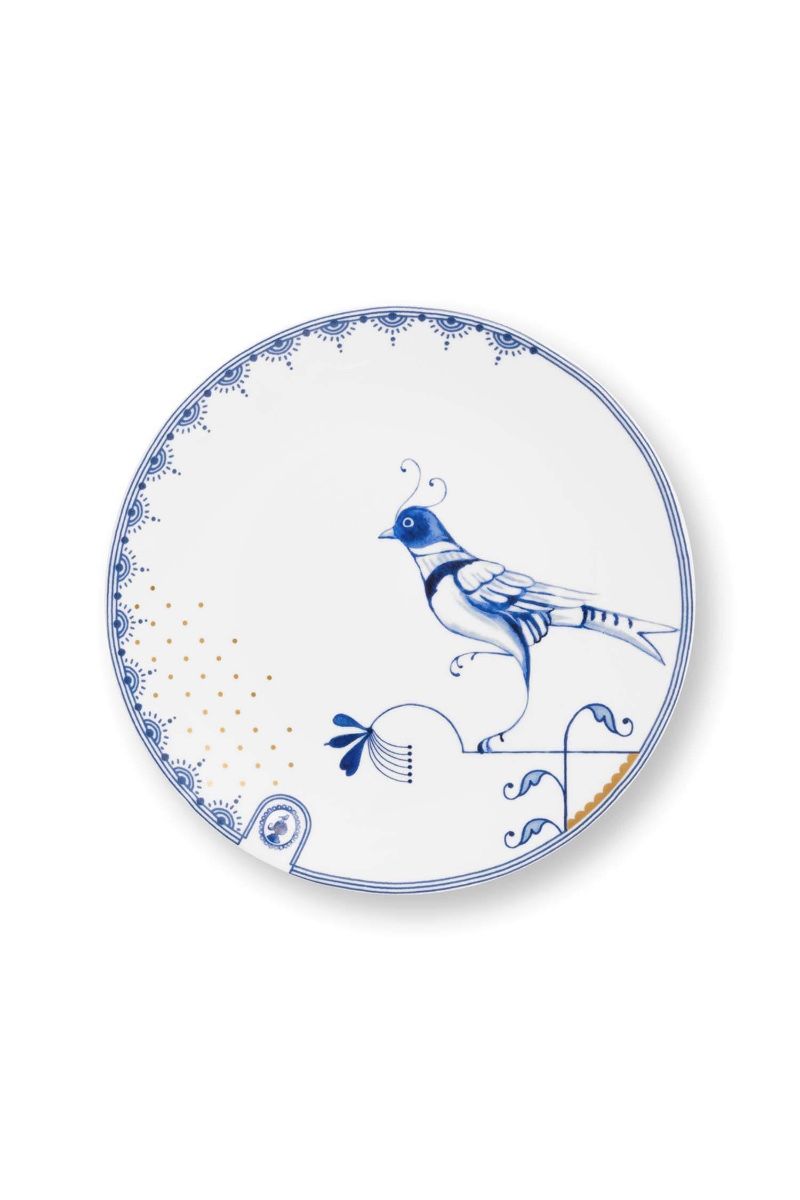 Pastry Plate Pip & The Blue Bird - White 18 cm (Set 4 Pieces)