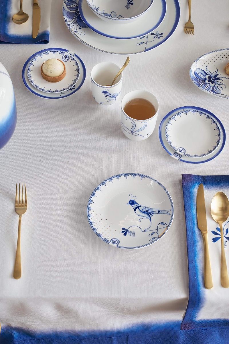 Pastry Plate Pip & The Blue Bird - White 18 cm (Set 4 Pieces)