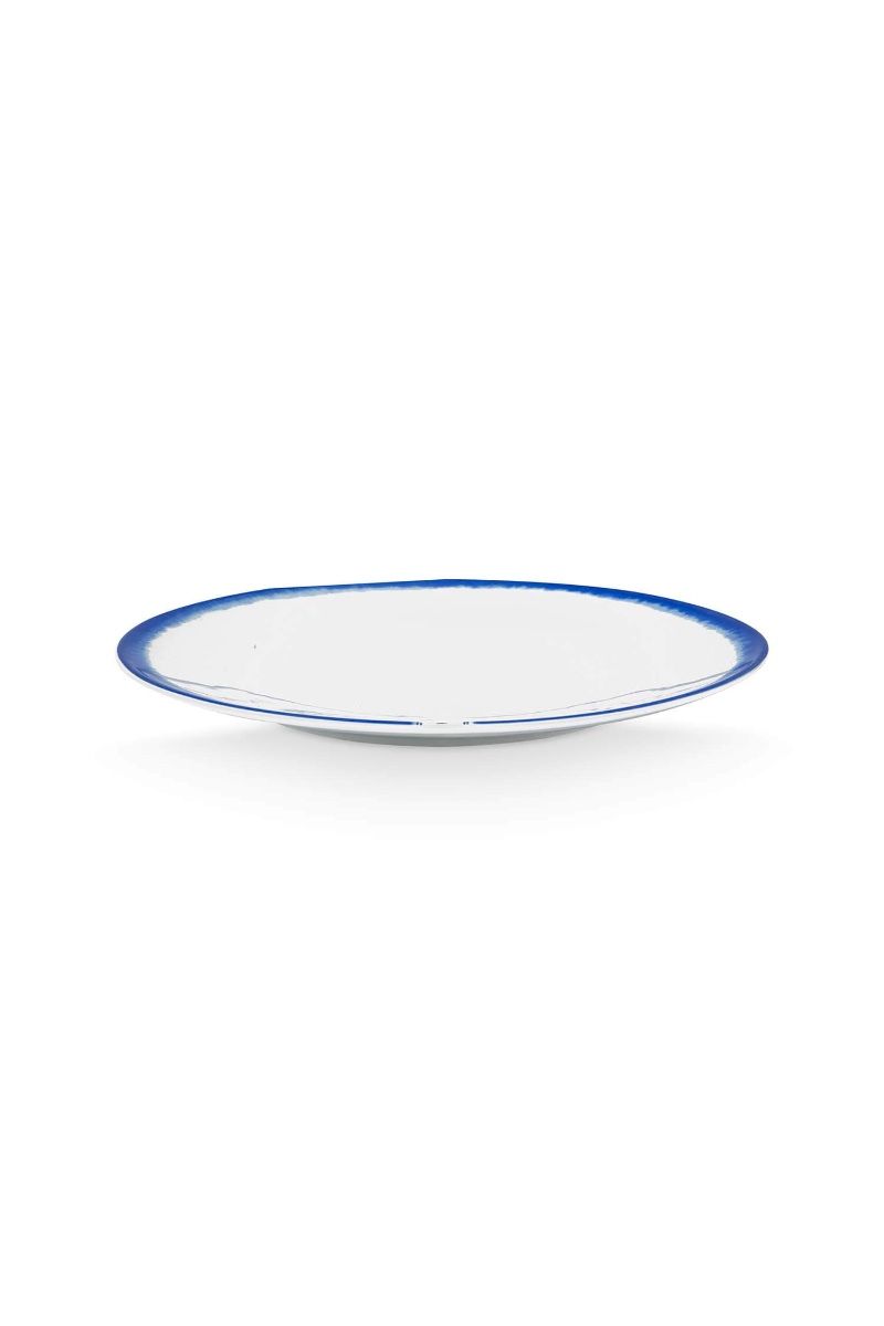 Dinner Plate Pip & The Blue Bird Dip Dye - White 30 cm (Set 4 Pieces)