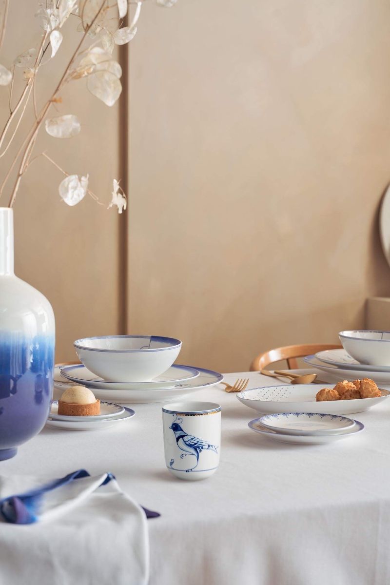 Mug Pip & The Blue Bird White 250 ml  (Set 2 Pieces)