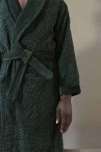 Dark Green Dodo Pavone bathrobe