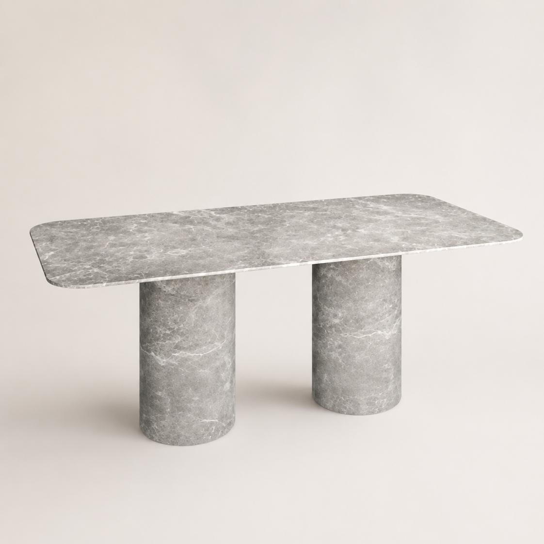 Raki Dining Table (Brushed brass)