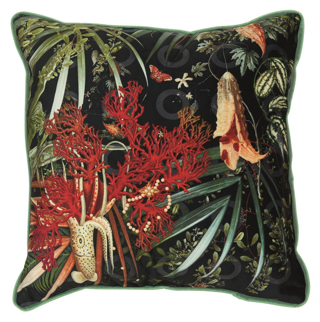 Menagerie of Extinct Animals Cushion Square - Raven