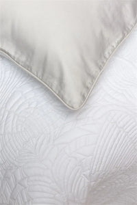 Embroidered Dodo Pavone Duvet Cover Set White