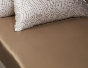 Dodo Pavone Fitted Sheet Dark Sand