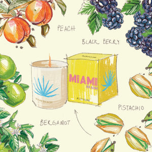 Miami Beach Book & Travel From Home Scented Candle