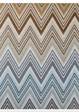 Load image into Gallery viewer, Plaid blanket Chevron wool blend with fringes
