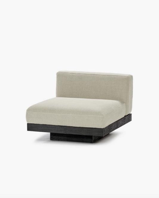 Bench one seater incl cushion Indoor Beige - Black Rudolph