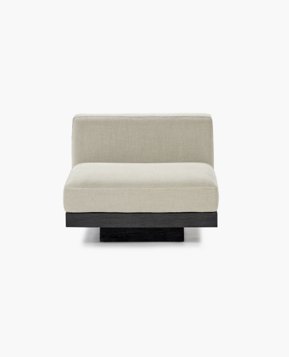 Bench one seater incl cushion Indoor Beige - Black Rudolph