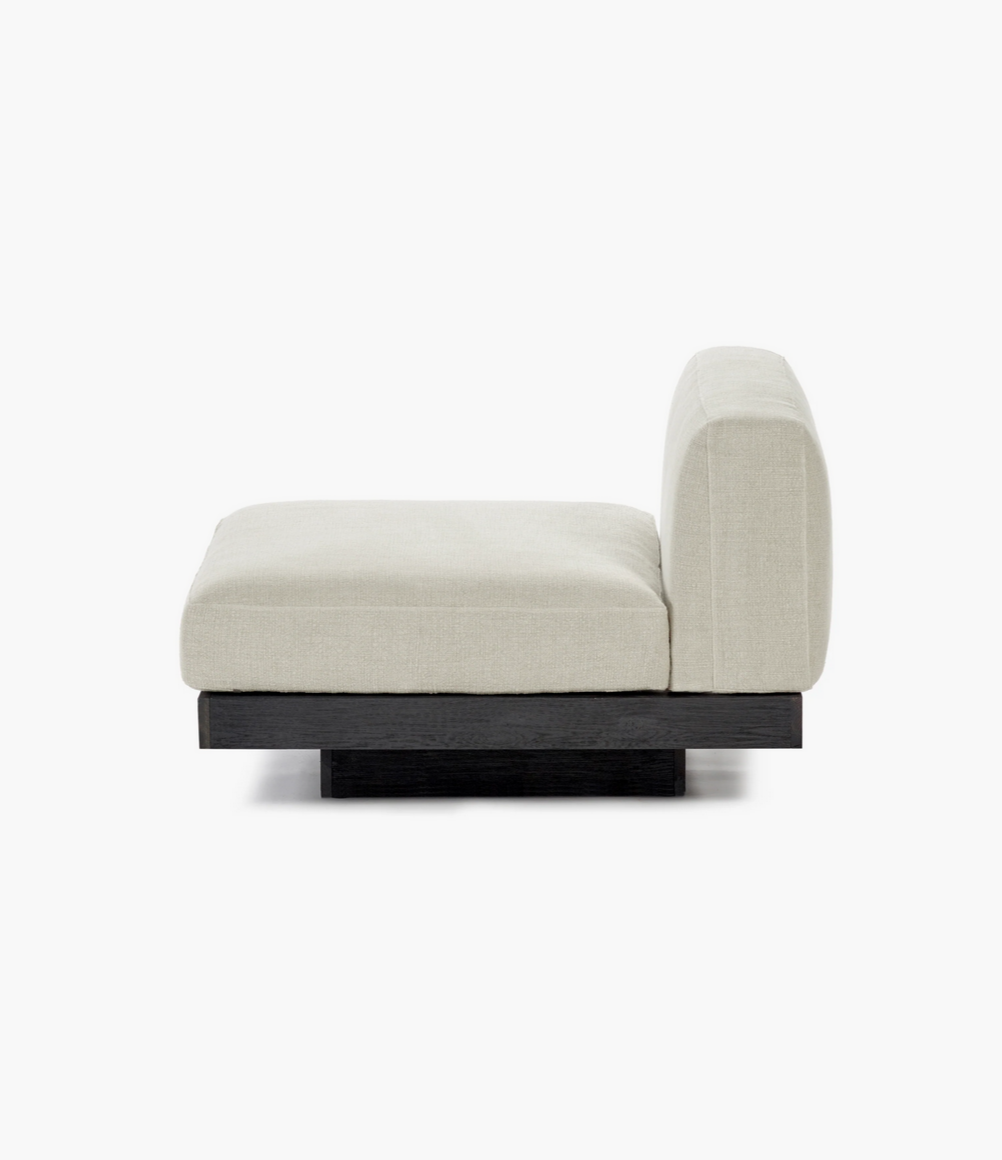 Bench one seater incl cushion Indoor Beige - Black Rudolph