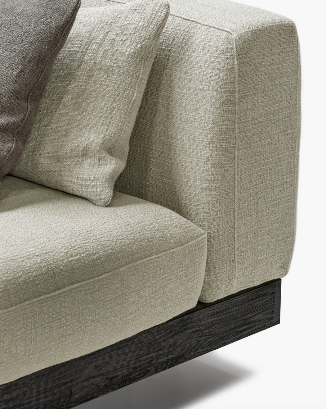 Bench one seater incl cushion Indoor Beige - Black Rudolph