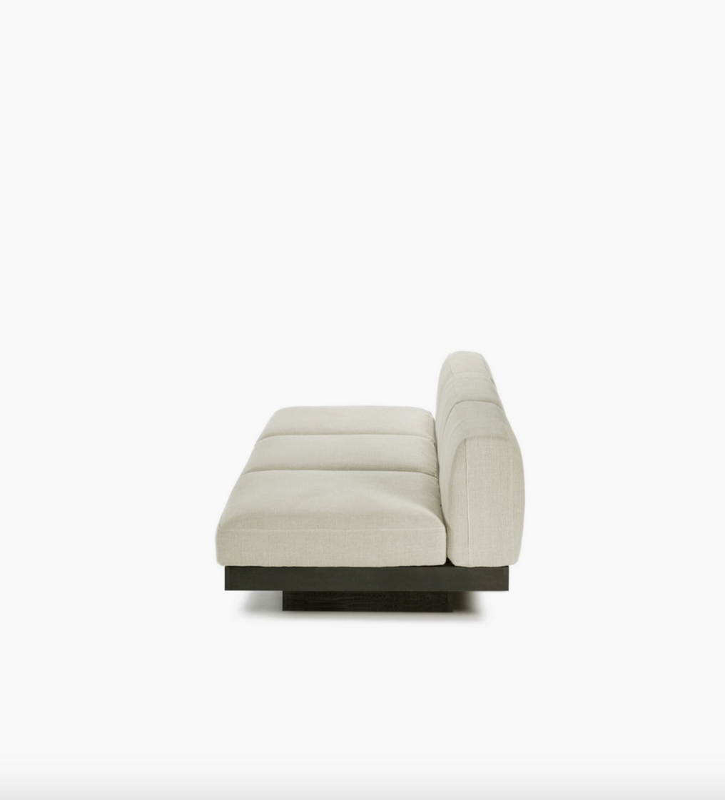 Bench three seater incl cushion Indoor Beige - Black Rudolph