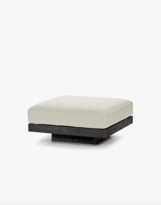 Ottoman incl cushion Indoor Beige - Black Rudolph