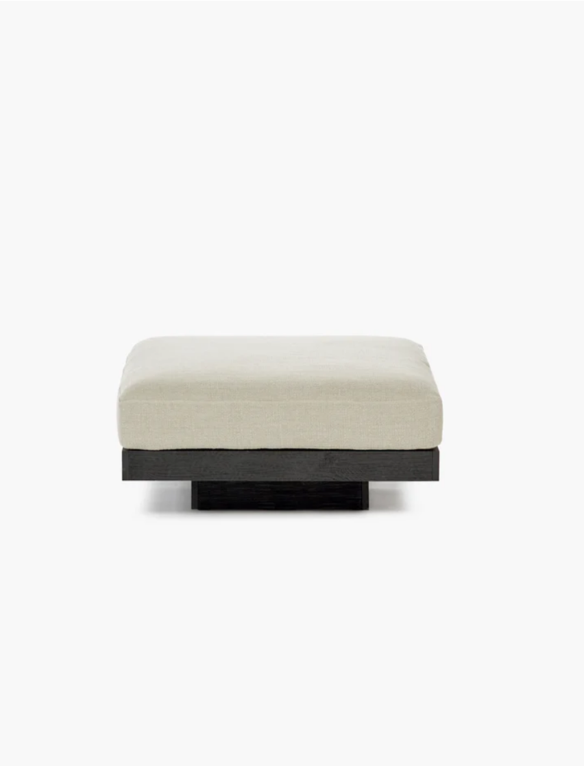 Ottoman incl cushion Indoor Beige - Black Rudolph