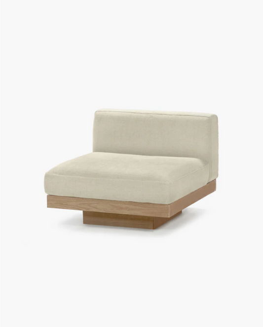 Bench one Seater incl cushion Outdoor Chalk Rudolph