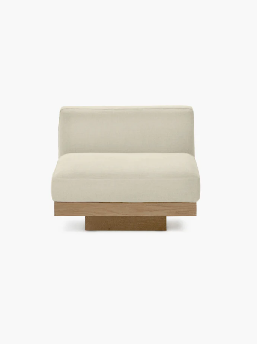 Bench one Seater incl cushion Outdoor Chalk Rudolph