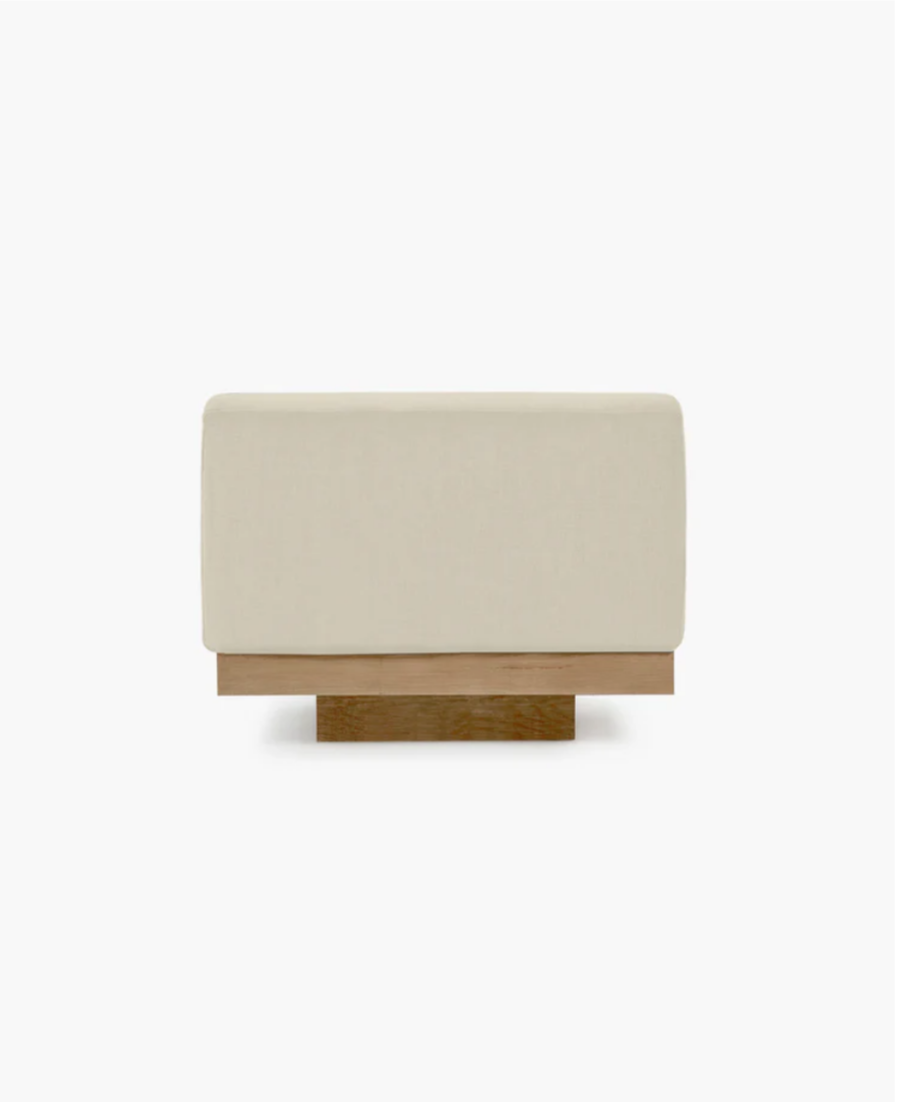 Bench one Seater incl cushion Outdoor Chalk Rudolph