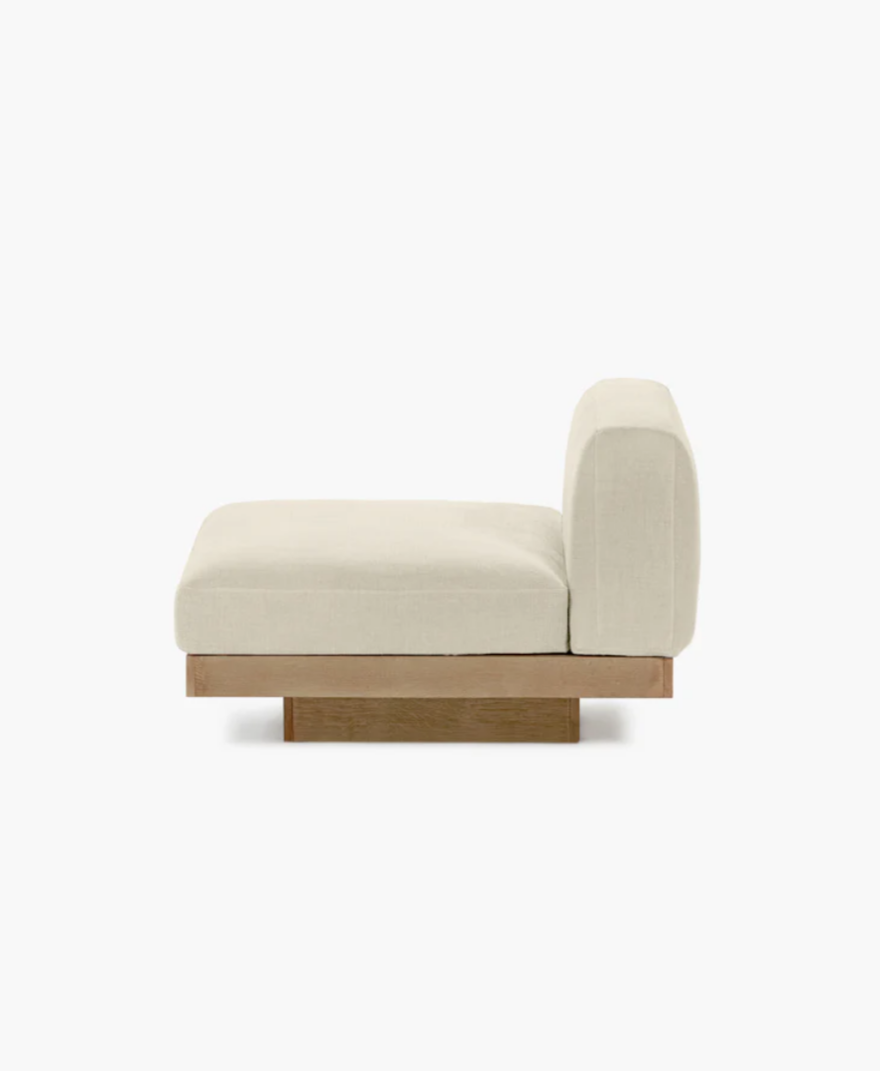 Bench one Seater incl cushion Outdoor Chalk Rudolph