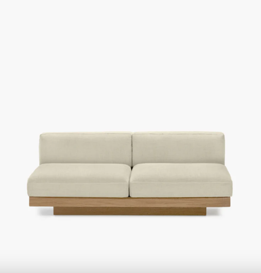 Bench two Seater incl cushion Outdoor Chalk Rudolph