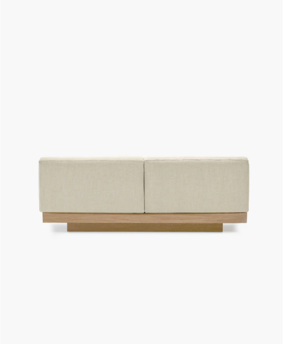 Bench two Seater incl cushion Outdoor Chalk Rudolph
