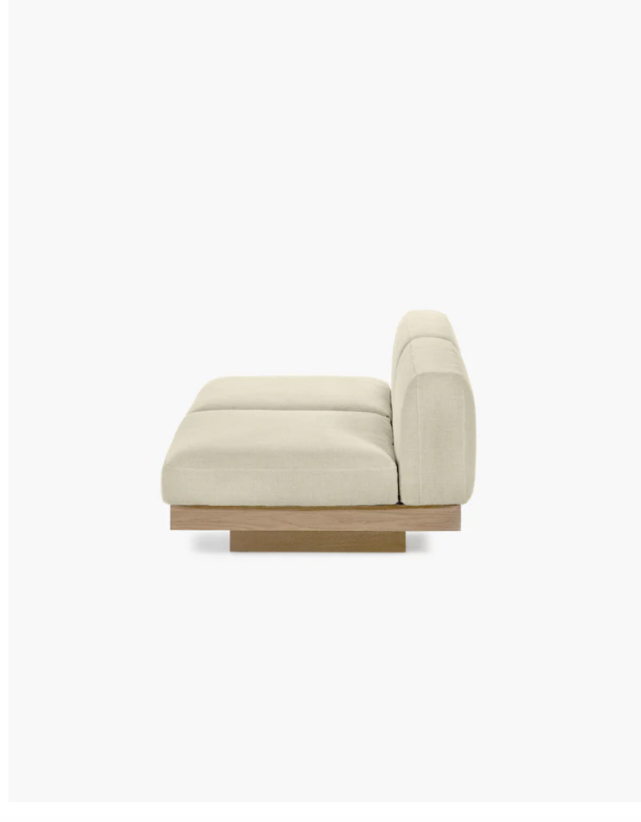 Bench two Seater incl cushion Outdoor Chalk Rudolph