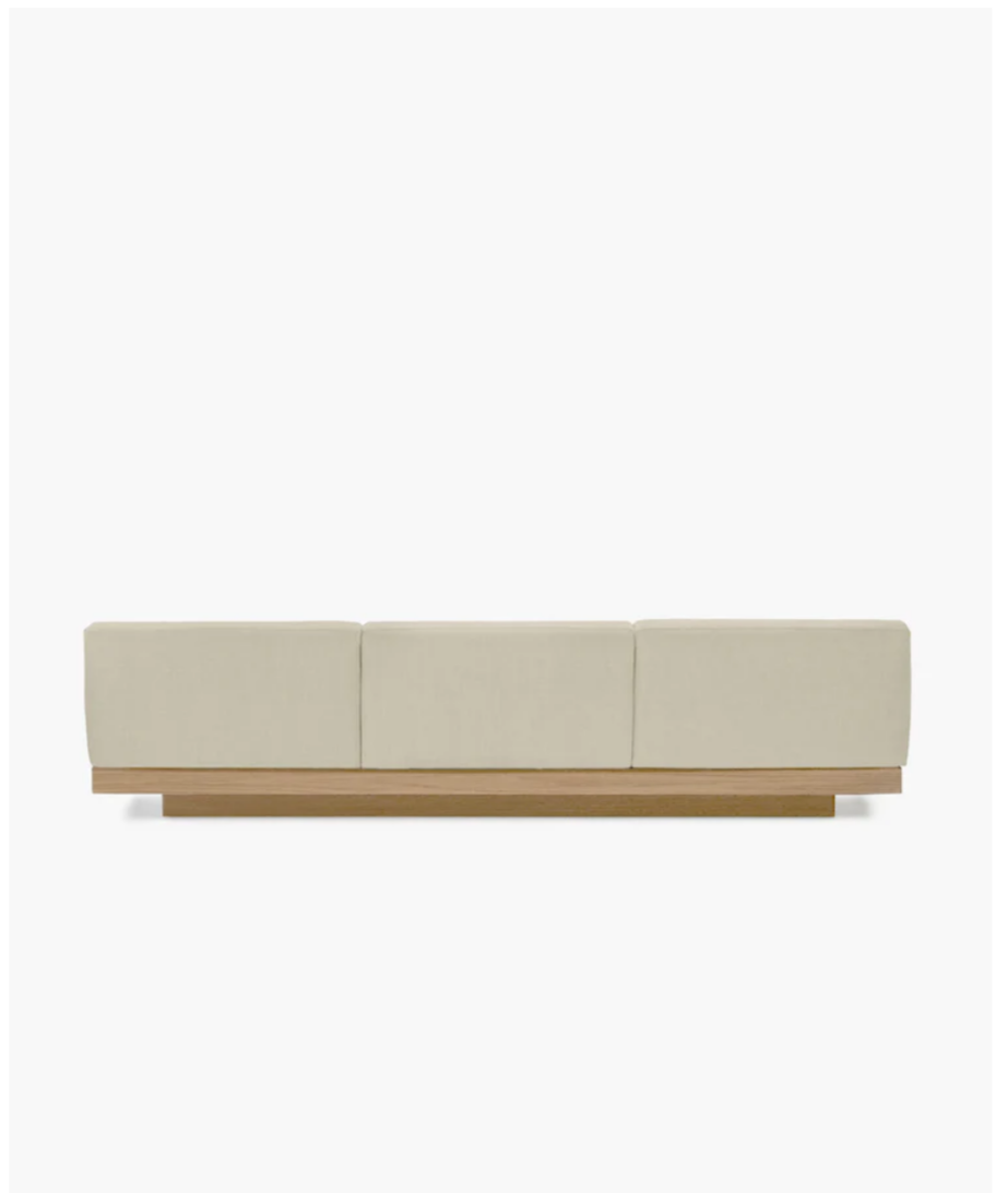 Bench three Seater incl cushion Outdoor Chalk Rudolph