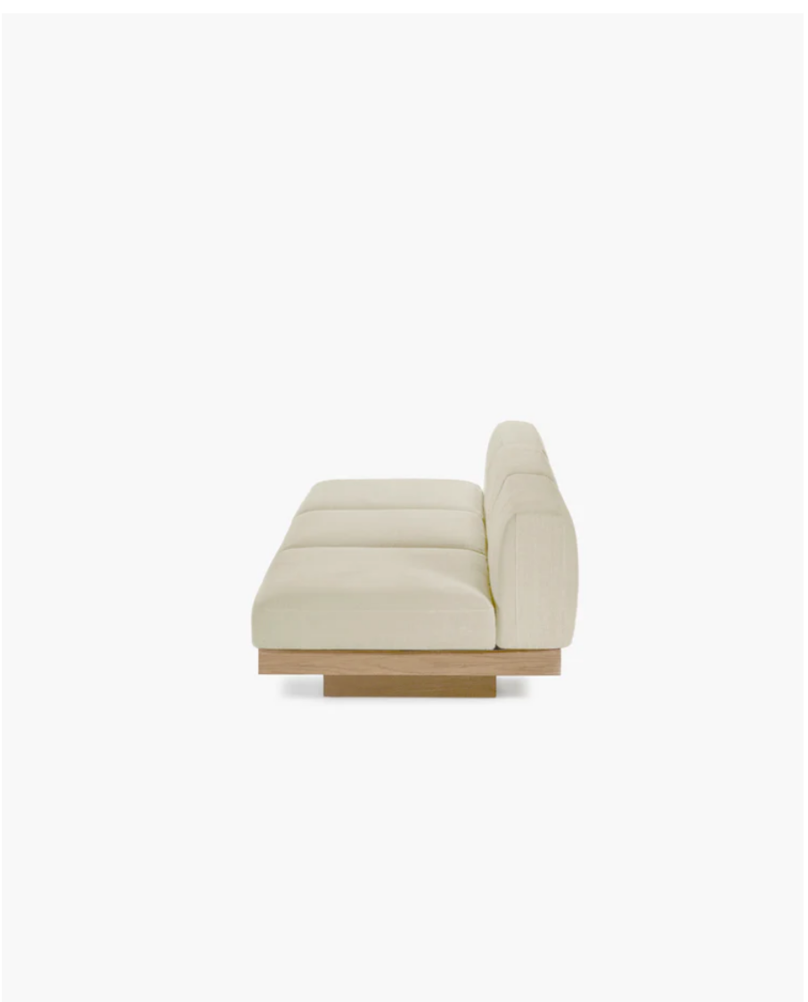Bench three Seater incl cushion Outdoor Chalk Rudolph