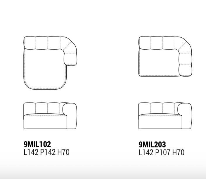 Milo -  Sofa Composition (set 2 sofas)