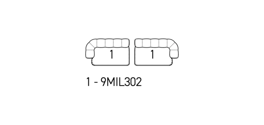 Milo -  Sofa Composition (set 2 sofas)