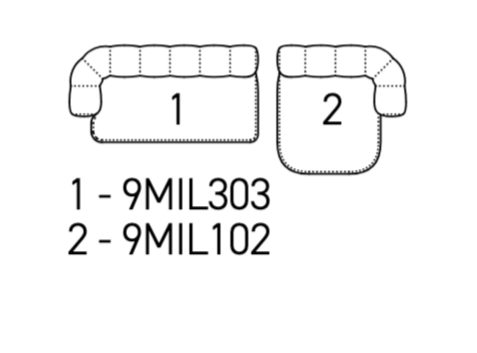 Milo -  Sofa Composition (set 2 sofas)