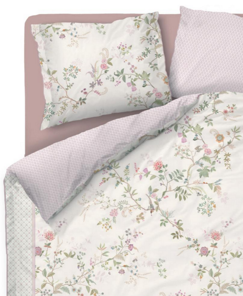 Bustani White Duvet Cover