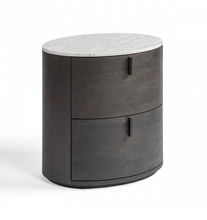 Load image into Gallery viewer, Como Oval Bedside Table
