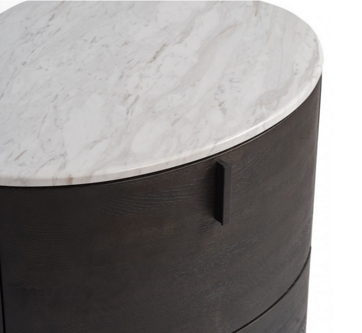 Como Oval Bedside Table