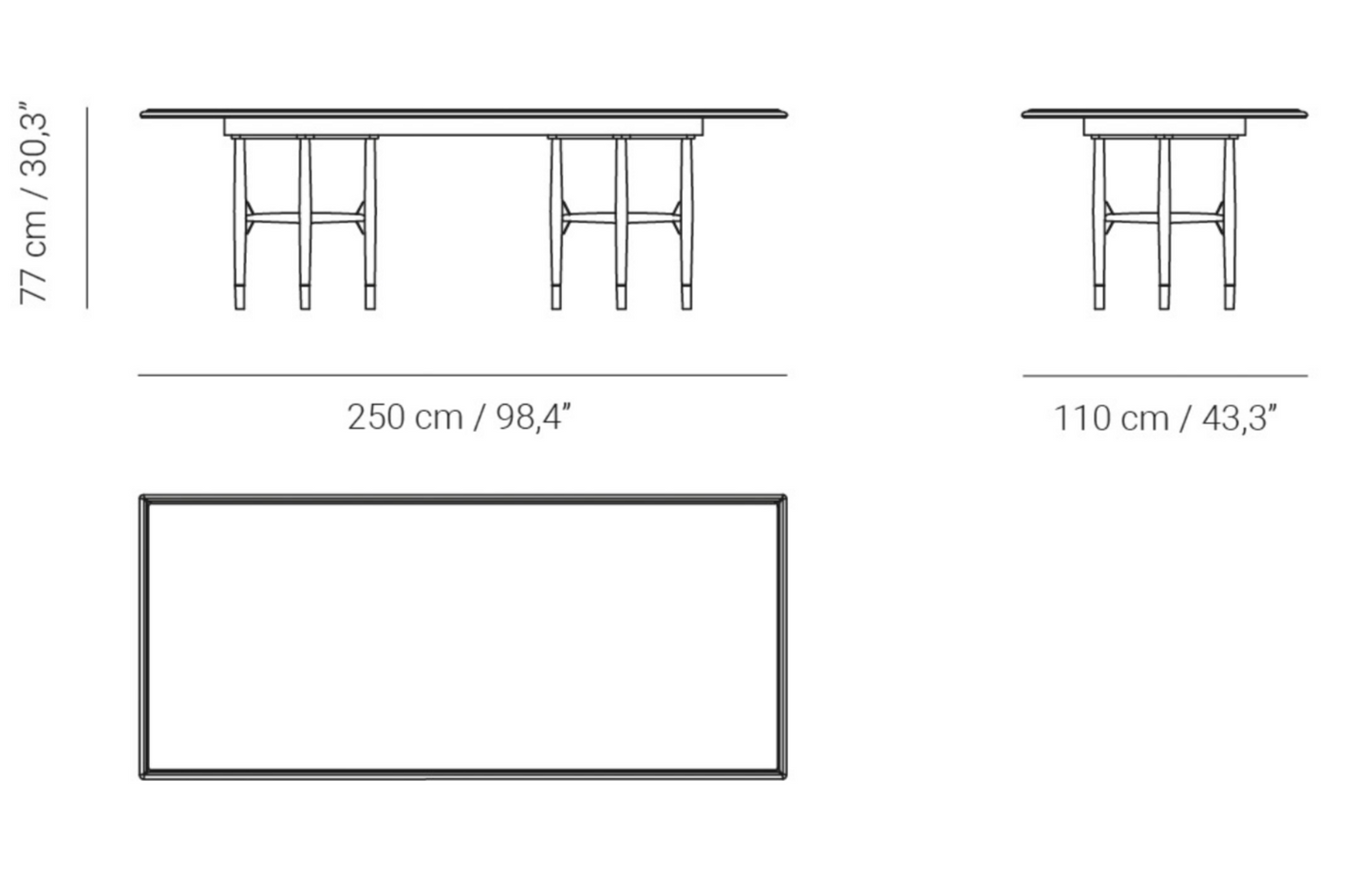Sou Dining Table (Midnight)
