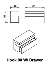 Load image into Gallery viewer, Hook Side Table w/ Drawer (Simple &amp; Brass)

