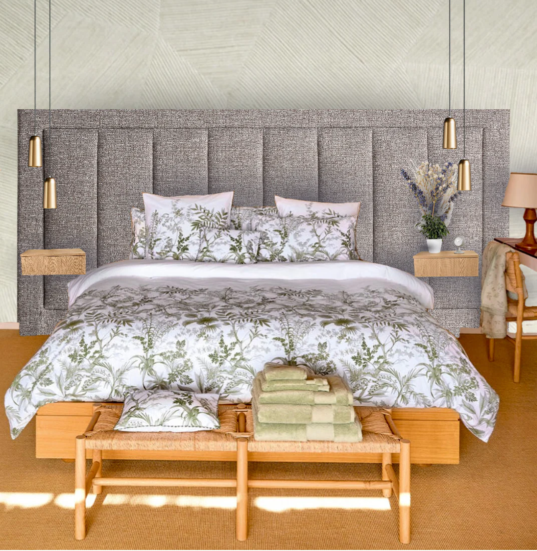 Jardin d' Eden Set (1 Duvet Cover + 2 pillows 50x75 + Nuances - fitted sheets )