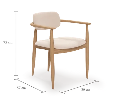 Lys chair - set of 2 in Natural Ash