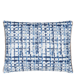 Parquet Batik Indigo cotton cushion