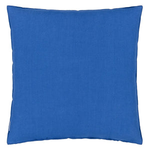 Rose de Damas cobalt cotton cushion