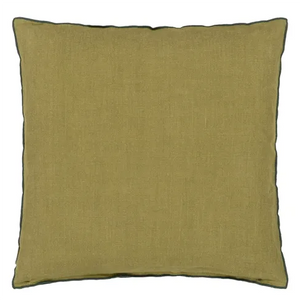 Rose de Damas jade cotton/linen cushion