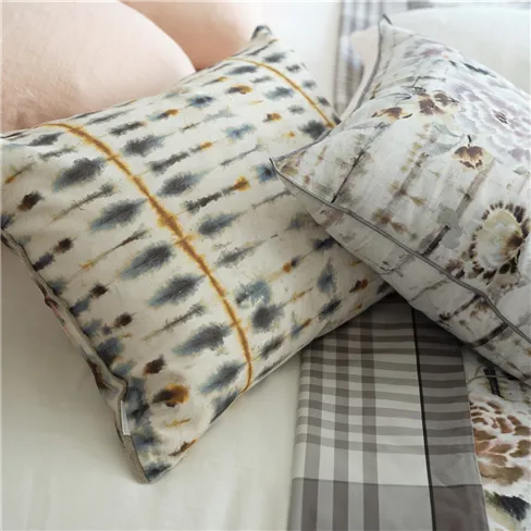 Shibori slate cotton cushion