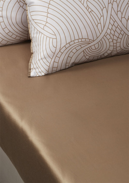 Dodo Pavone Fitted Sheet Dark Sand