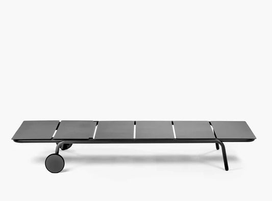 Sun lounger aluminium black - August